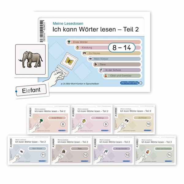 Ich kann Wörter lesen - Teil 2 - Meine Lesedosen 8-14 im Set Ich kann Wörter lesen - Teil 2 - Meine Lesedosen 8-14 im Set