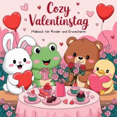 Cover Cozy Valentinstag Malbuch für Kinder und Erwachsene