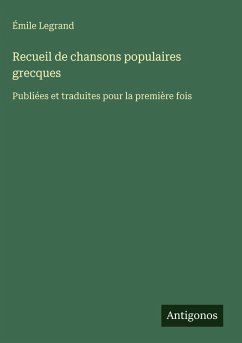 Cover Recueil de chansons populaires grecques
