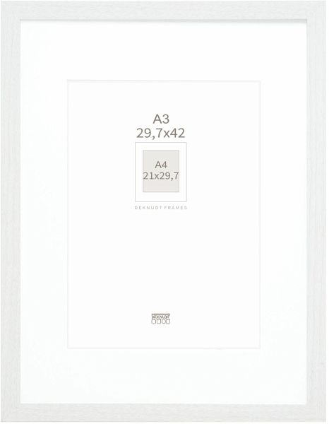 Deknudt S66KF1 P1 DIN A3 29,7x42 Holz weiß mit Passepartout Deknudt S66KF1 P1 DIN A3 29,7x42 Holz weiß mit Passepartout