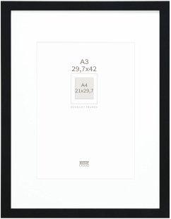 Cover Deknudt S66KF2 P1 DIN A3 29,7x42 Holz schwarz mit Passepartout