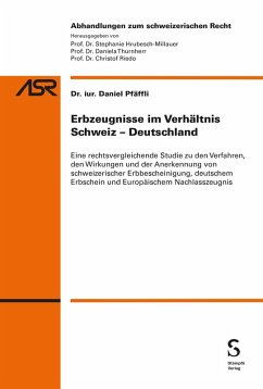 Erbzeugnisse im Verhältnis Schweiz-Deutschland (eBook, PDF) - Pfäffli, Daniel