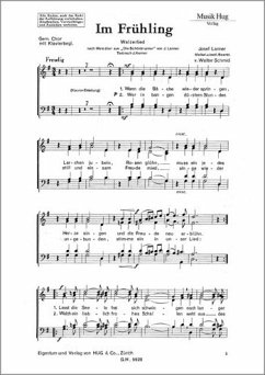 Cover Lanner, Joseph Im Frühling gemischter Chor