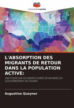 Cover L'ABSORPTION DES MIGRANTS DE RETOUR DANS LA POPULATION ACTIVE: