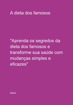 Cover A Dieta Dos Famosos (eBook, PDF)