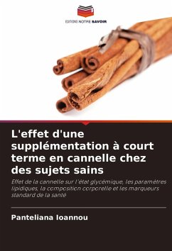 Cover L'effet d'une supplémentation à court terme en cannelle chez des sujets sains