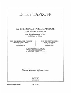 Cover TAPKOFF GRENOUILLE PRESOMPTUEUSE TRIO A VENT(RECITANT AD LIB.)/PARTITION ET PARTIES