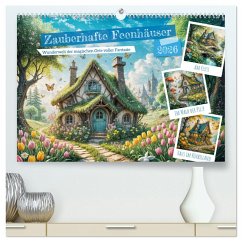 Zauberhafte Feenhäuser - Wunderwelt der magischen Orte voller Fantasie (hochwertiger Premium Wandkalender 2026 DIN A2 quer), Kunstdruck in Hochglanz