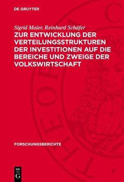 Cover Zur Entwicklung der Verteilungsstrukturen der Investitionen auf die Bereiche und Zweige der Volkswirtschaft (eBook, PDF)