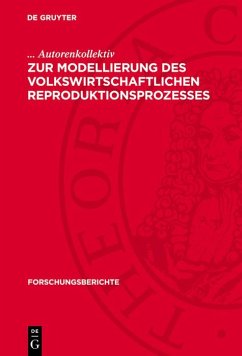 Cover Zur Modellierung des volkswirtschaftlichen Reproduktionsprozesses (eBook, PDF)