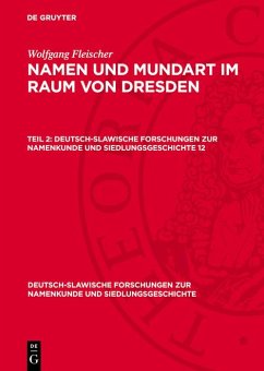 Cover Wolfgang Fleischer: Namen und Mundart im Raum von Dresden. Teil 2 (eBook, PDF)