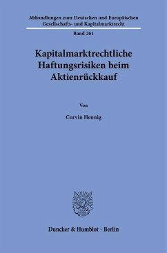 Cover Kapitalmarktrechtliche Haftungsrisiken beim Aktienrückkauf