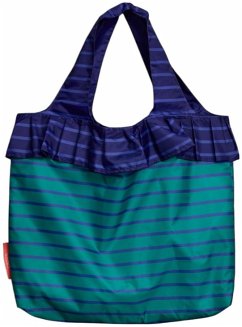 Easy Bag Volant Stripes green-blue