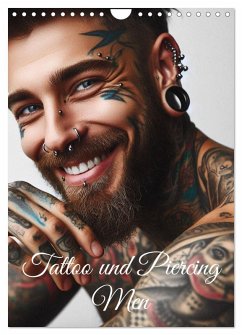 Cover Tattoo und Piercing Men (Wandkalender 2026 DIN A4 hoch), CALVENDO Monatskalender