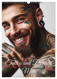 Cover Tattoo und Piercing Men (Wandkalender 2026 DIN A3 hoch), CALVENDO Monatskalender