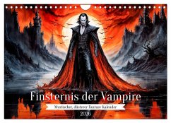 Cover Finsternis der Vampire - Mystischer düsterer Fantasy Kalender (Wandkalender 2026 DIN A4 quer), CALVENDO Monatskalender