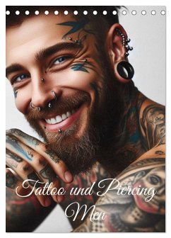 Cover Tattoo und Piercing Men (Tischkalender 2026 DIN A5 hoch), CALVENDO Monatskalender