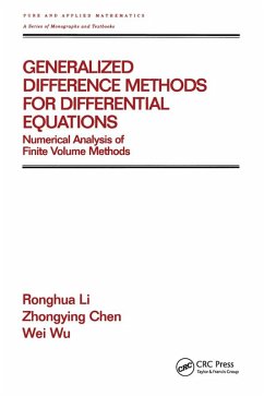 Cover Generalized Difference Methods for Differential Equations (eBook, ePUB)