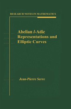 Abelian l-Adic Representations and Elliptic Curves (eBook, ePUB) - Serre, Jean-Pierre