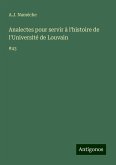 Analectes pour servir à l'histoire de l'Université de Louvain Analectes pour servir à l'histoire de l'Université de Louvain