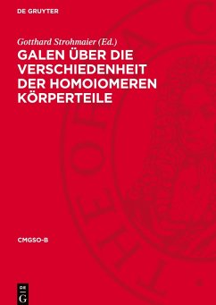 Cover Galen Über die Verschiedenheit der homoiomeren Körperteile