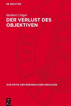 Cover Der Verlust des Objektiven