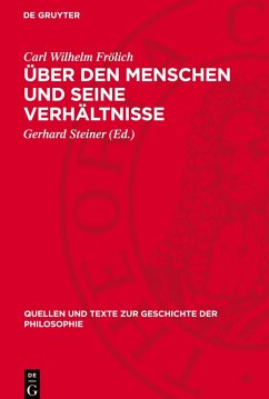 Cover Über den Menschen und seine Verhältnisse