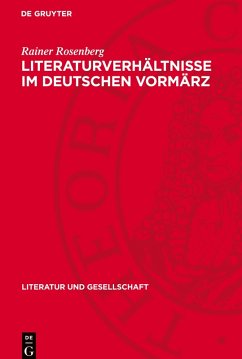 Cover Literaturverhältnisse im deutschen Vormärz