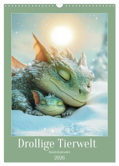 Cover Drollige Tierwelt - Kinderkalender (Wandkalender 2026 DIN A3 hoch), CALVENDO Monatskalender