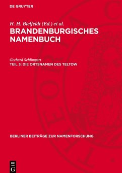 Cover Brandenburgisches Namenbuch, Teil 3, Die Ortsnamen des Teltow