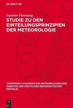 Cover Studie zu den Einteilungsprinzipien der Meteorologie