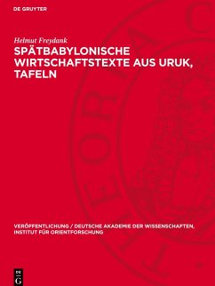 Cover Spätbabylonische Wirtschaftstexte aus Uruk, Tafeln