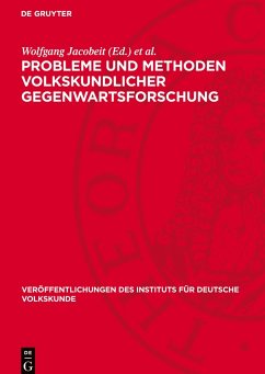 Cover Probleme und Methoden volkskundlicher Gegenwartsforschung