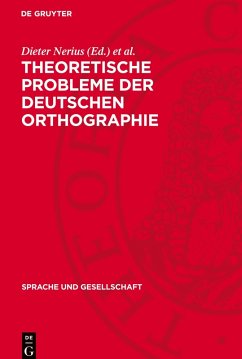 Cover Theoretische Probleme der deutschen Orthographie
