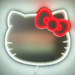 Hello Kitty Wandspiegel mit LED Neon Beleuchtung