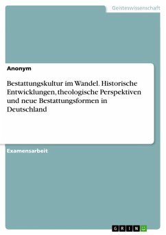 Cover Bestattungskultur im Wandel. Historische Entwicklungen, theologische Perspektiven und neue Bestattungsformen in Deutschland (eBook, PDF)