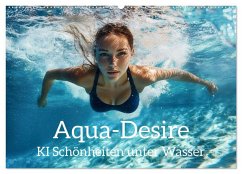 Aqua Desire - KI-Schönheiten unter Wasser (Wandkalender 2026 DIN A2 quer), CALVENDO Monatskalender