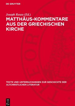 Cover Matthäus-Kommentare aus der griechischen Kirche