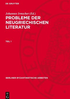 Cover Probleme der neugriechischen Literatur, Teil 1, Berliner Byzantinistische Arbeiten 14