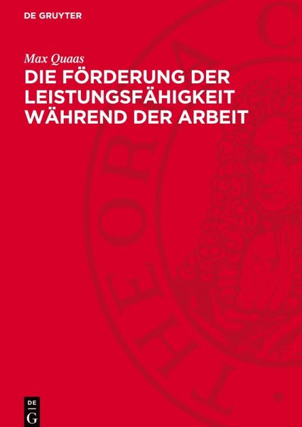 Die Förderung der Leistungsfähigkeit während der Arbeit Die Förderung der Leistungsfähigkeit während der Arbeit