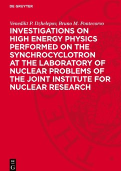 Cover Investigations on High Energy Physics Performed on the Synchrocyclotron at the Laboratory of Nuclear Problems of the Joint Institute for Nuclear Research