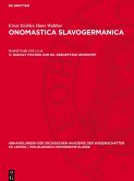 Onomastica Slavogermanica, V., Rudolf Fischer zum 60. Geburtstag gewidmet