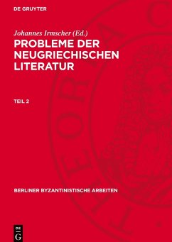 Cover Probleme der neugriechischen Literatur, Teil 2, Berliner Byzantinistische Arbeiten 15