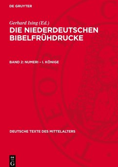 Cover Die niederdeutschen Bibelfrühdrucke, Band 2, Numeri - I. Könige