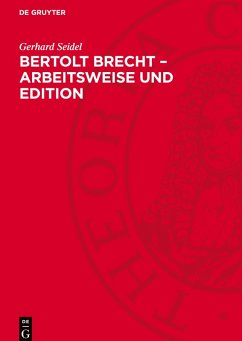 Cover Bertolt Brecht - Arbeitsweise und Edition