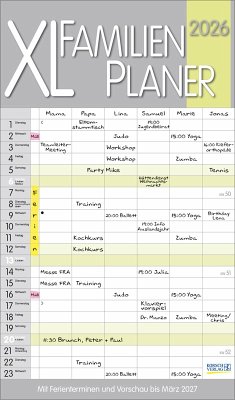 Cover XL Familienplaner Pastell 2026