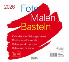 Cover Foto-Malen-Basteln Bastelkalender quer weiß 2026