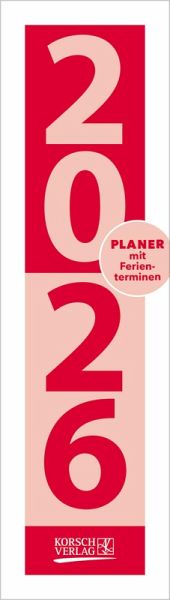 Streifenplaner Mini Rot 2026