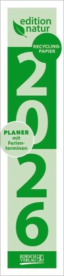 Cover Streifenplaner Compact Dunkelgrün Recyclingpapier 2026