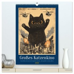 Großes Katzenkino (hochwertiger Premium Wandkalender 2026 DIN A2 hoch), Kunstdruck in Hochglanz Großes Katzenkino (hochwertiger Premium Wandkalender 2026 DIN A2 hoch), Kunstdruck in Hochglanz